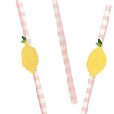 16 pailles "garden party"