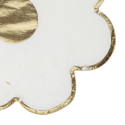 16 serviettes "gold marguerite" - 16.5 cm