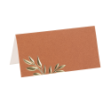 10 marque-places "terracotta feuilles dorées"
