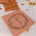 Livre d'or "terracotta feuilles dorées"