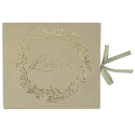 Livre d'or "sauge feuilles dorées"