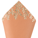 10 cornets à confettis "terracotta feuilles dorées"