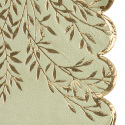 16 serviettes "sauge feuilles dorées"