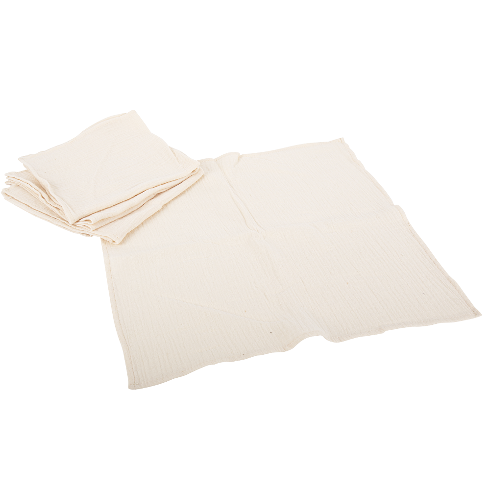 4 serviettes en gaze de coton "crème"