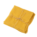 4 serviettes en gaze de coton "ocre"