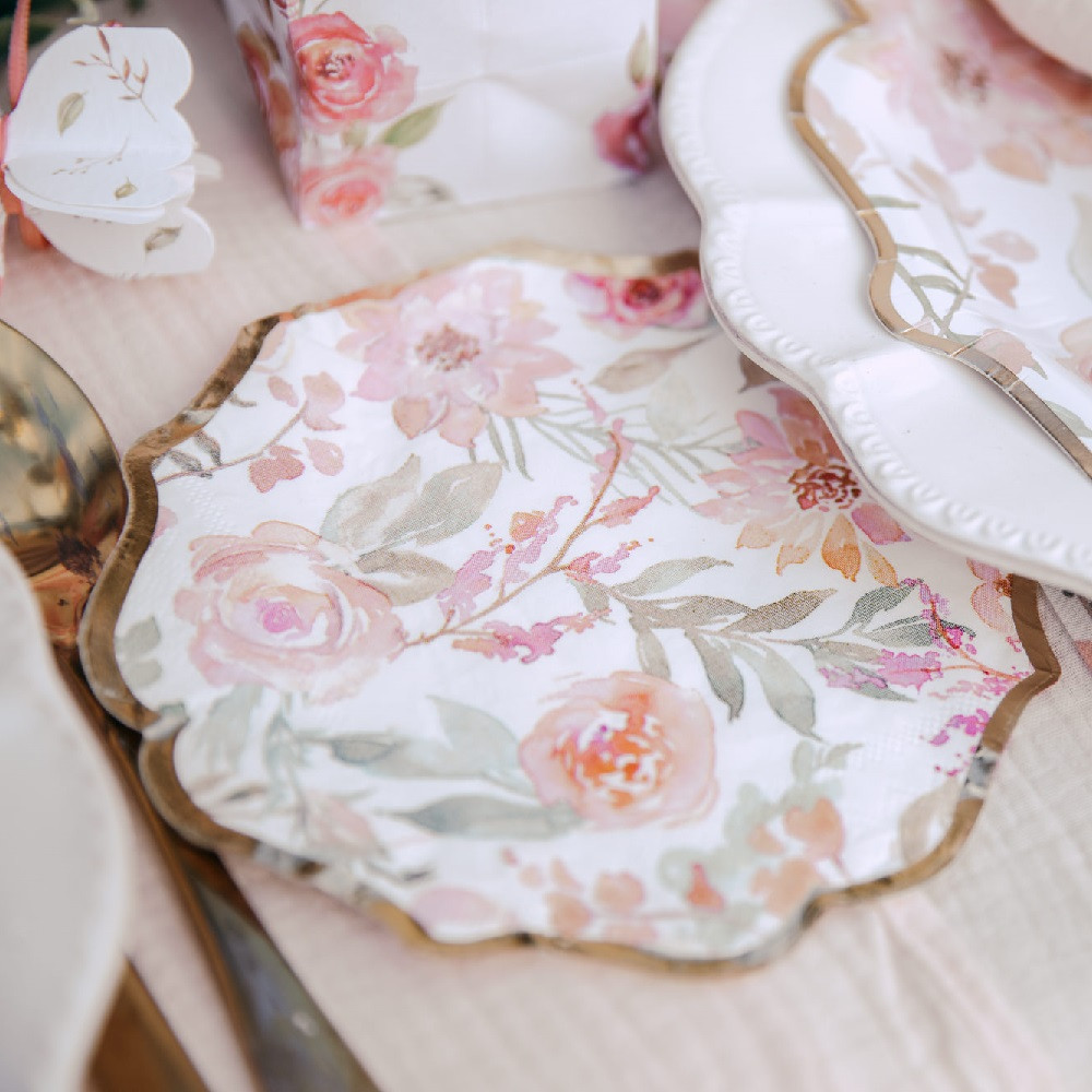 16 serviettes "jardin anglais" 23 cm