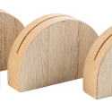 3 porte-noms en bois "curve" - 6 cm