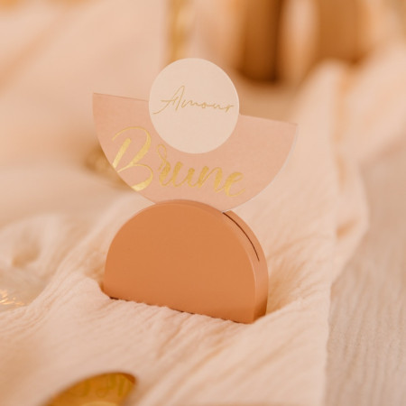 3 porte-noms en bois peint...