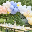 Kit pour guirlande de ballons "Hello spring"+ fleurs en papier  - 60 ballons