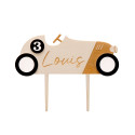 Cake topper en bois personnalisable "voiture"