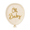 6 assiettes ballon "Ho baby" - 22 cm