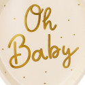 6 assiettes ballon "Ho baby" - 22 cm