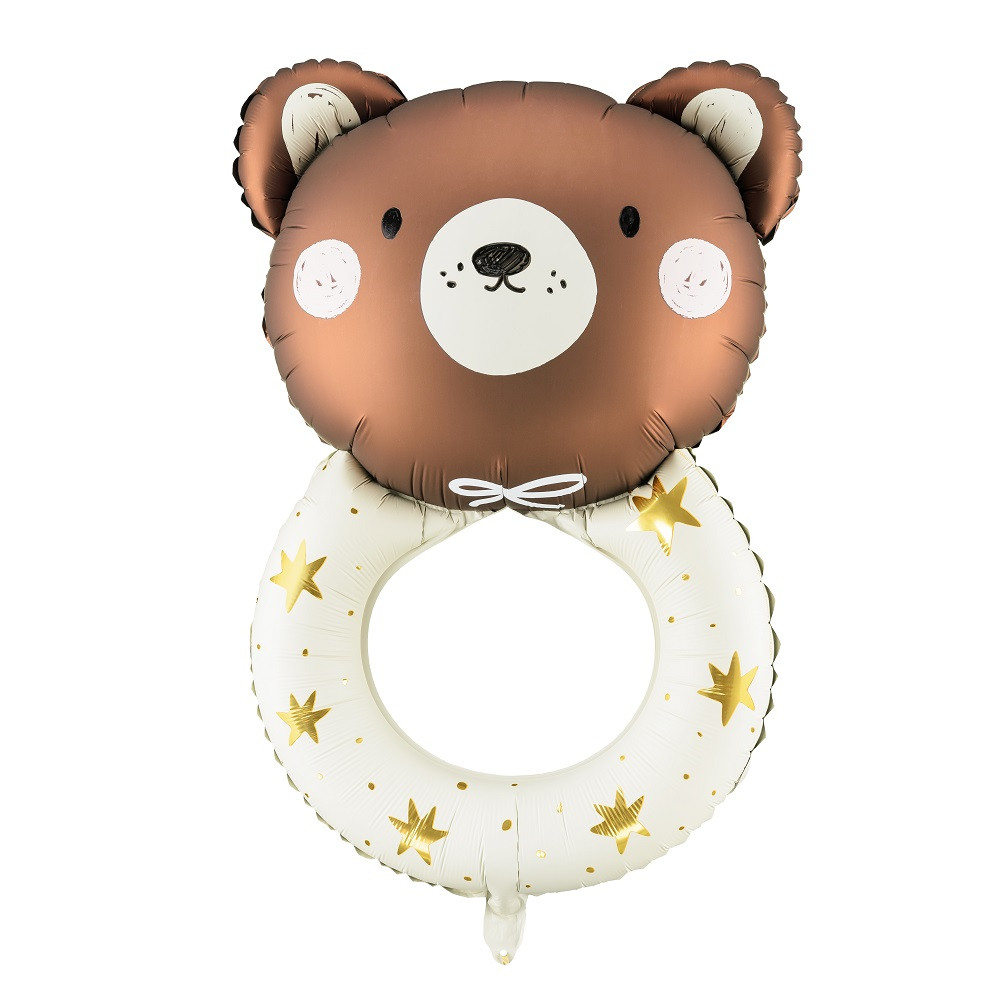 Ballon mylar "hochet ourson" - 88 cm