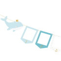Guirlande de fanions 12 mois "baby baleine"