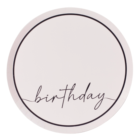 8 assiettes nude "birthday"...