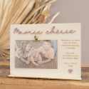 Cadre photo en bois personnalisable "Mamie chérie"