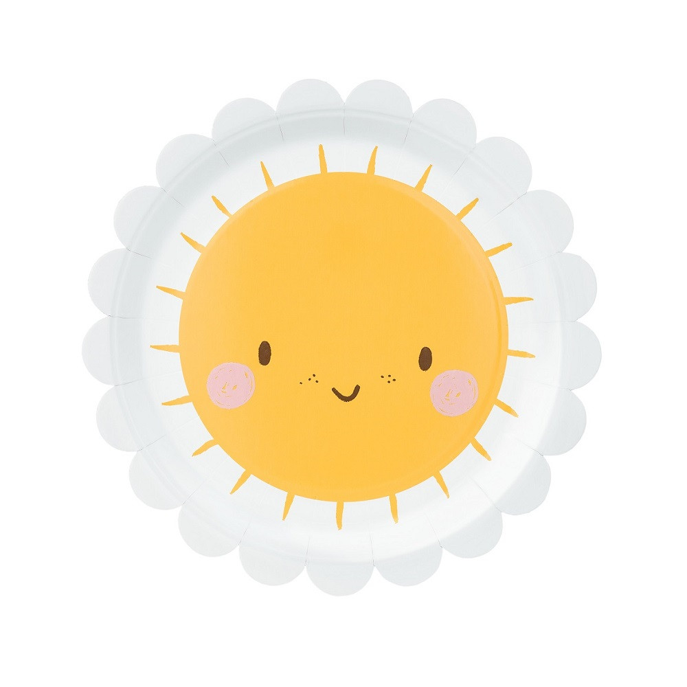 6 assiettes "sunshine" - 18 cm