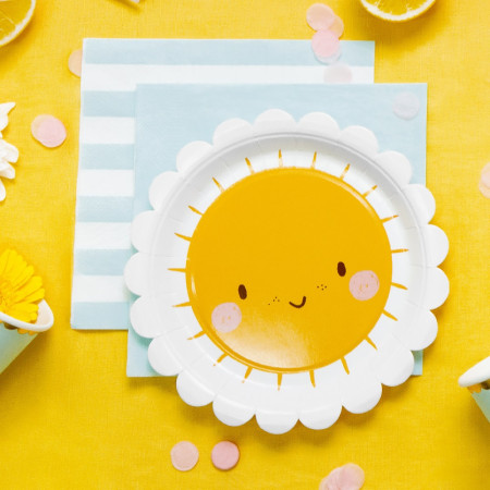 6 assiettes "sunshine" - 18 cm