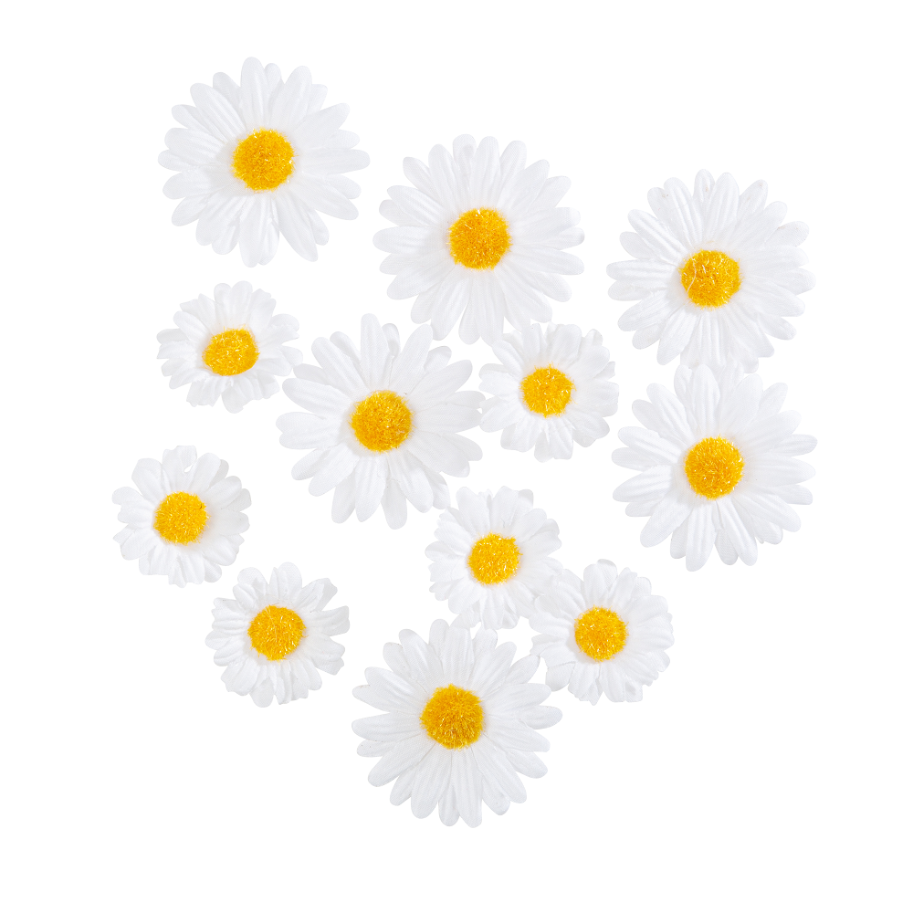 12 petites décorations "marguerite"