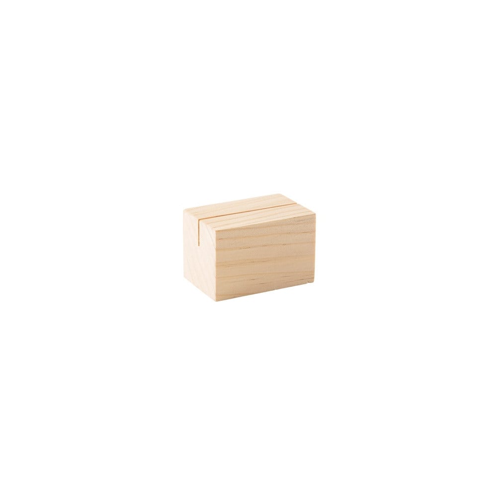 Porte-nom ou menu rectangle en bois - 6 cm