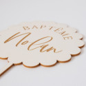 Cake topper personnalisable "baptême festons"