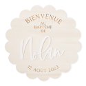 Panneau personnalisable "baptême festons"