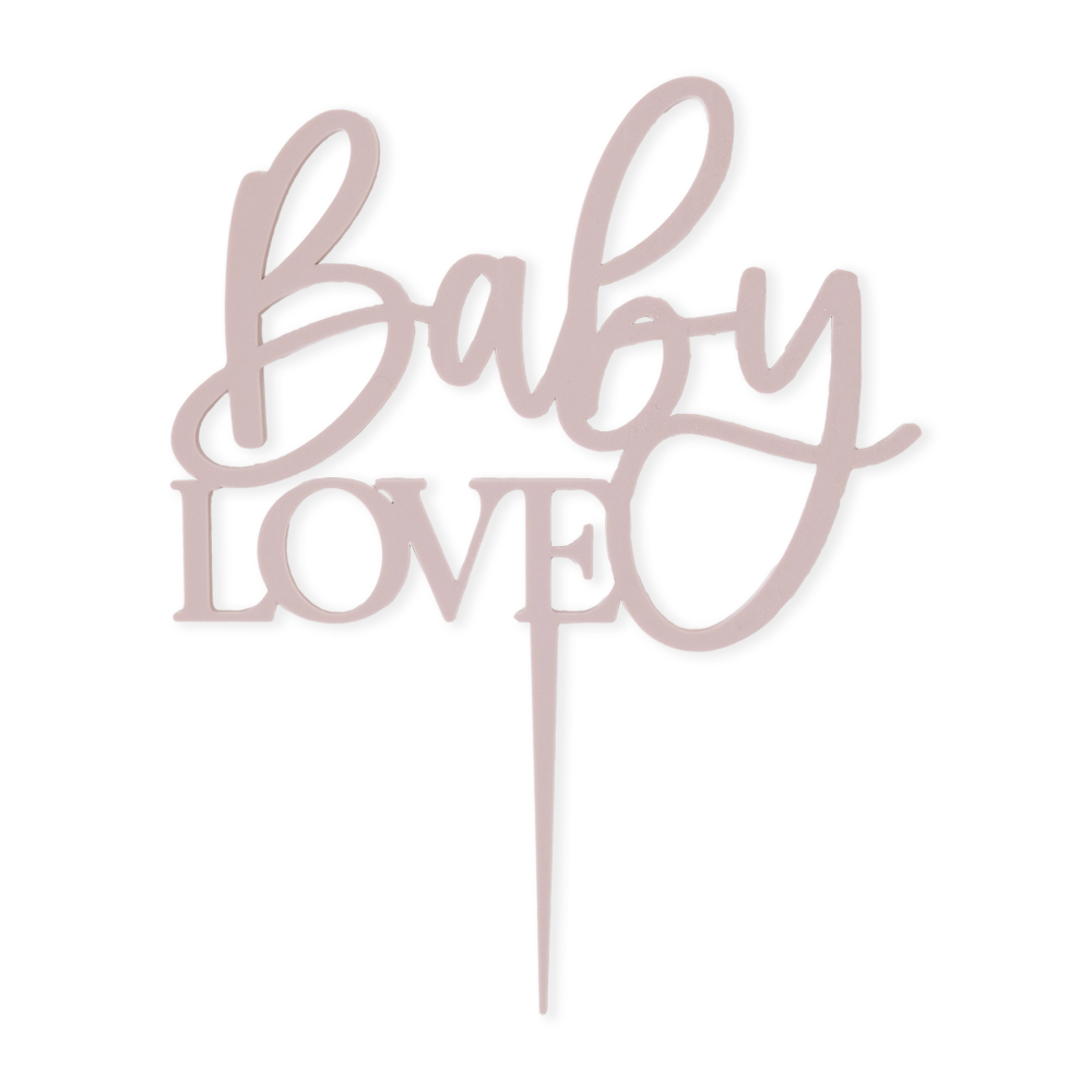 Cake topper "Baby love" - couleur au choix