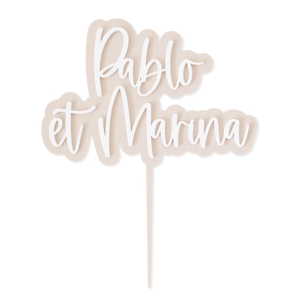 Cake topper personnalisable "Sand"