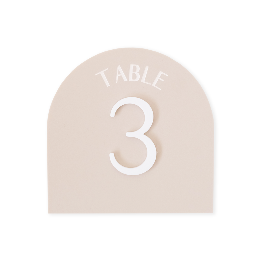 Numéro de table arche "Sand"