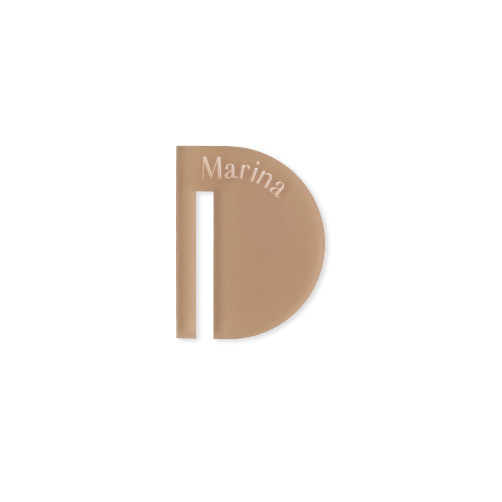 Marque-place personnalisable pour verre "Sand"