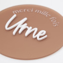 Panneau rond plexiglas "Merci mille fois URNE"