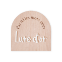 Panneau arche bois et plexiglas "Par ici les mots doux LIVRE D'OR"