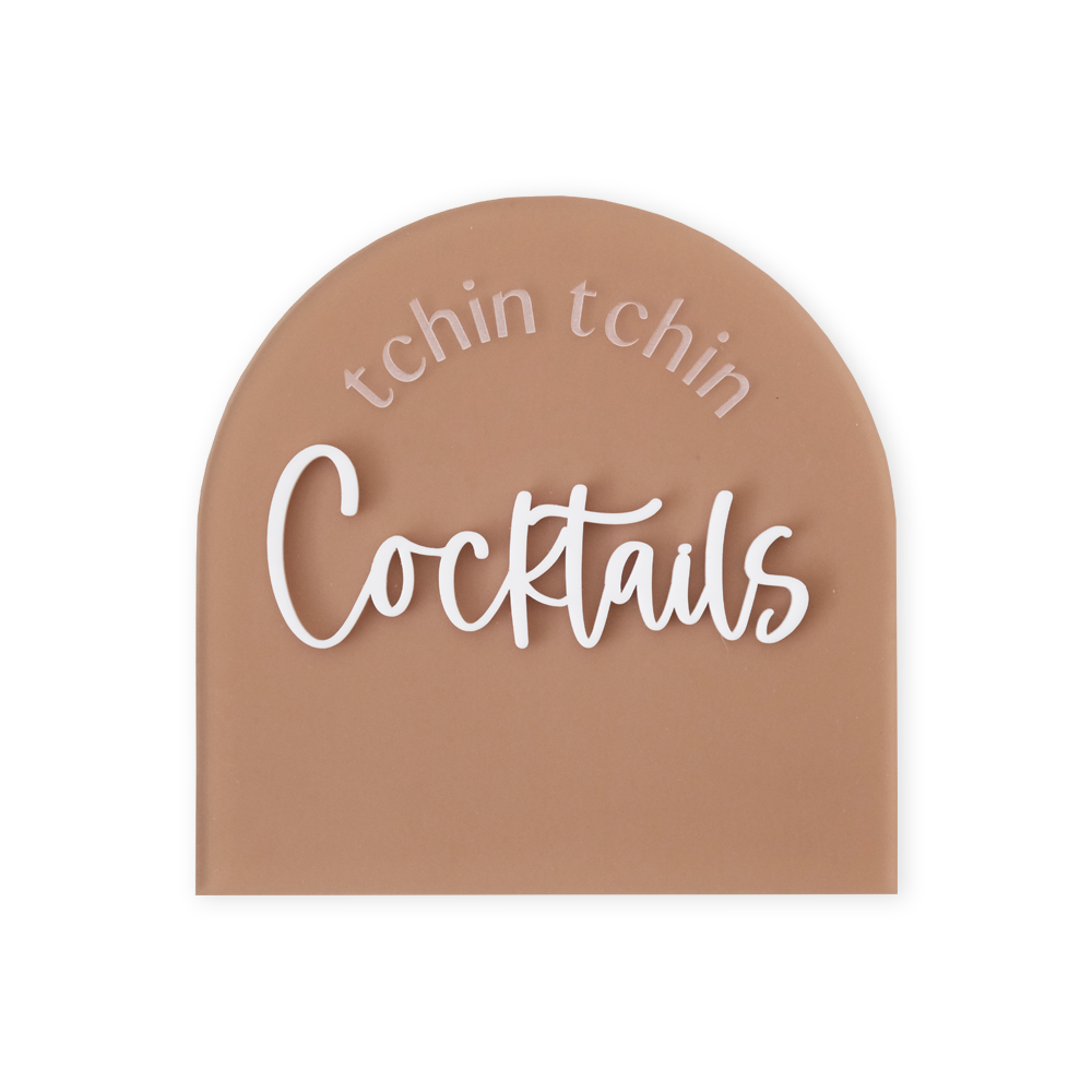 Panneau arche plexiglas "Tchin tchin COCKTAILS"