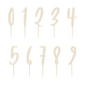 Pic à gâteau chiffre en plexiglas - couleur au choix