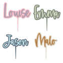 Cake topper personnalisable "mix and match" - couleur au choix