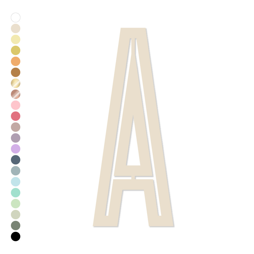 Lettre ou chiffre en plexiglas "ligne" - 29 cm - couleur au choix