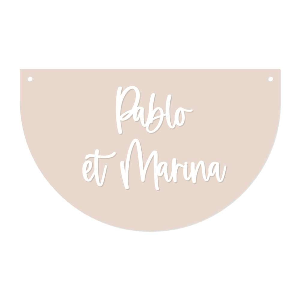 Panneau en plexiglas personnalisable à suspendre "arche sand" - 50 cm