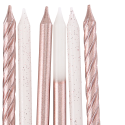 8 bougies tendances "rose gold"