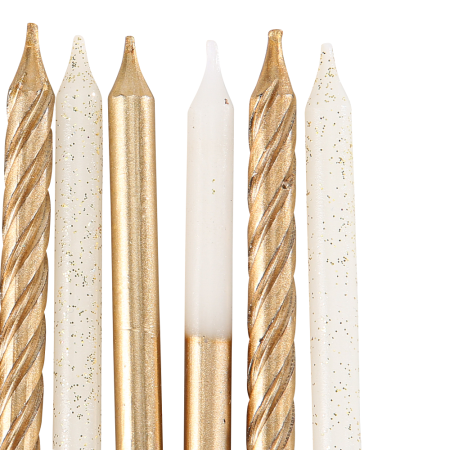 8 bougies tendances "dorées"