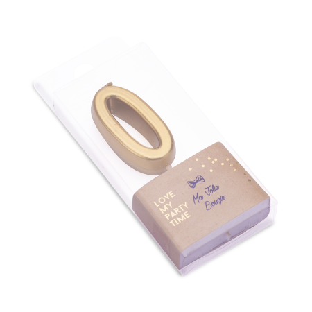 Bougie chiffre "doré"