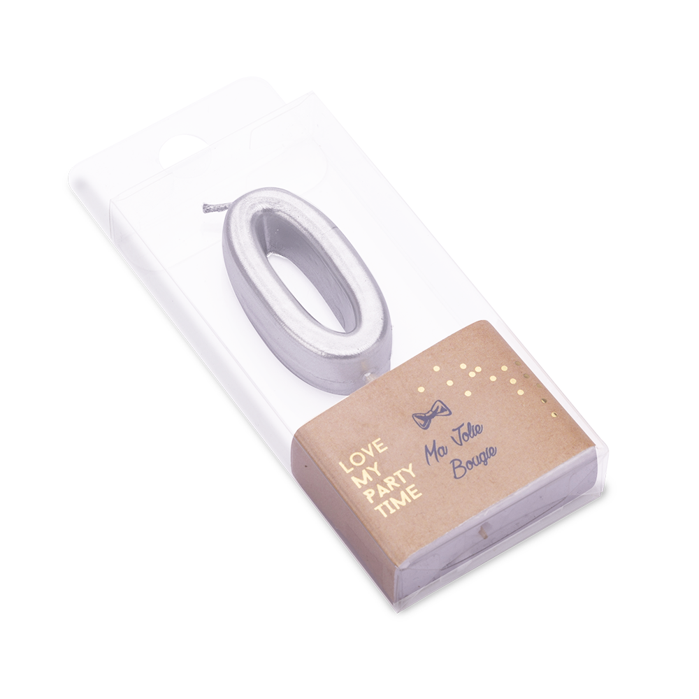 Bougie chiffre "argent"