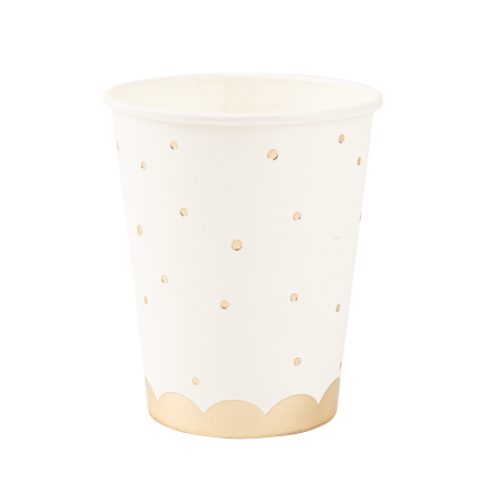 8 gobelets festons "blanc...