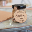 10 étiquettes personnalisables en liège rondes "baptême botanique"