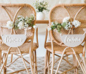 Lot de 2 pancartes de chaises Madame/Monsieur "Sand"
