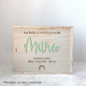 Boite à souvenirs naissance - couleur et motif au choix