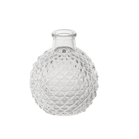 Vase facette en verre -  9 cm