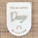Kit pour guirlande de fanions personnalisable "1 an avec" - couleur et motif au choix