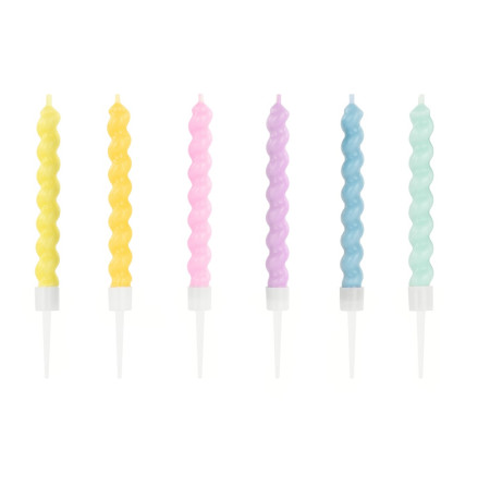 6 Bougies torsadées
