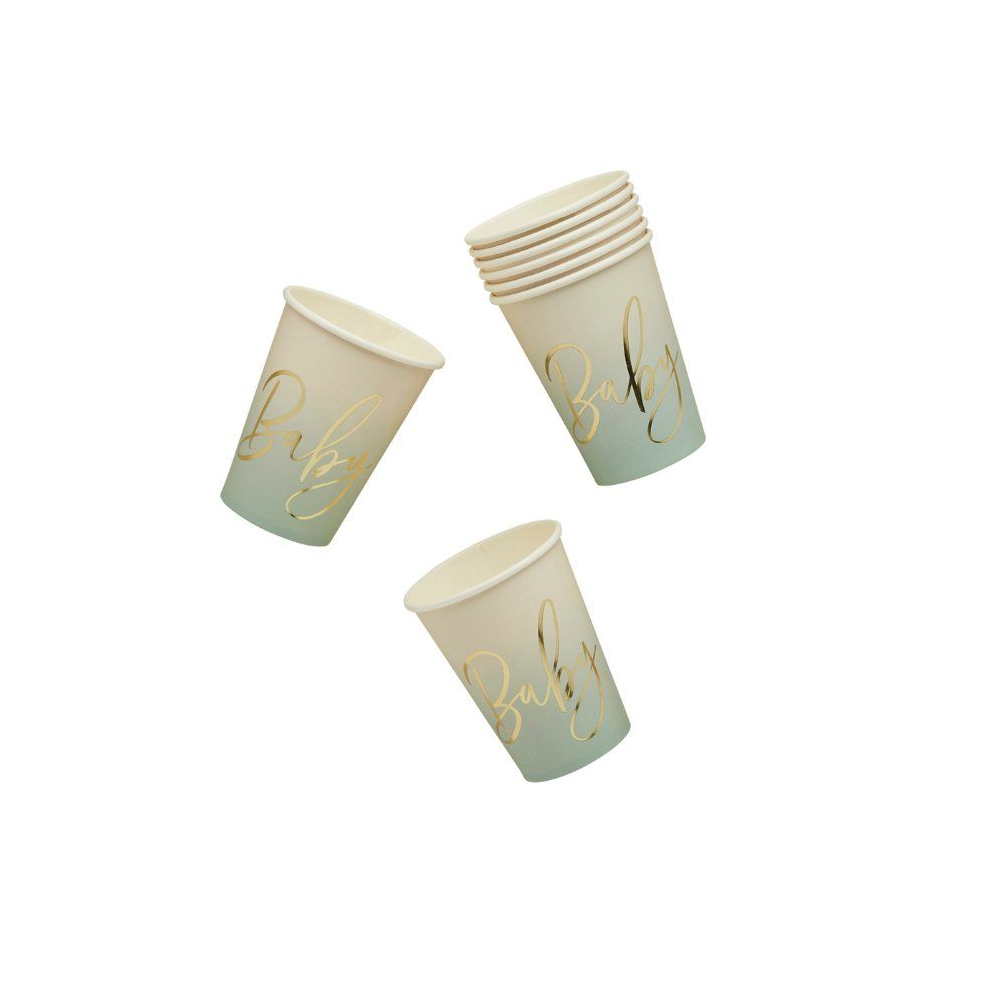 8 gobelets sauge "baby"