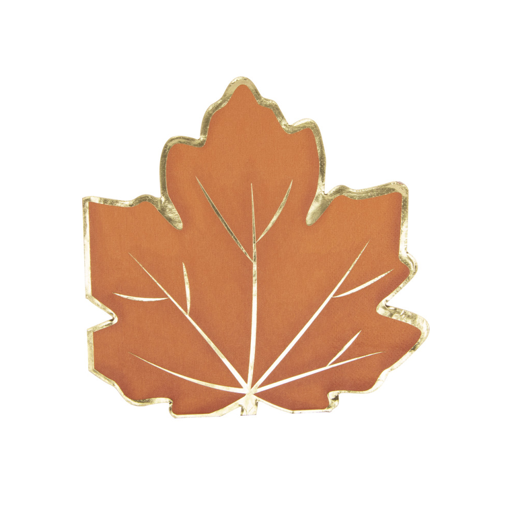 16 serviettes "feuille automnale"